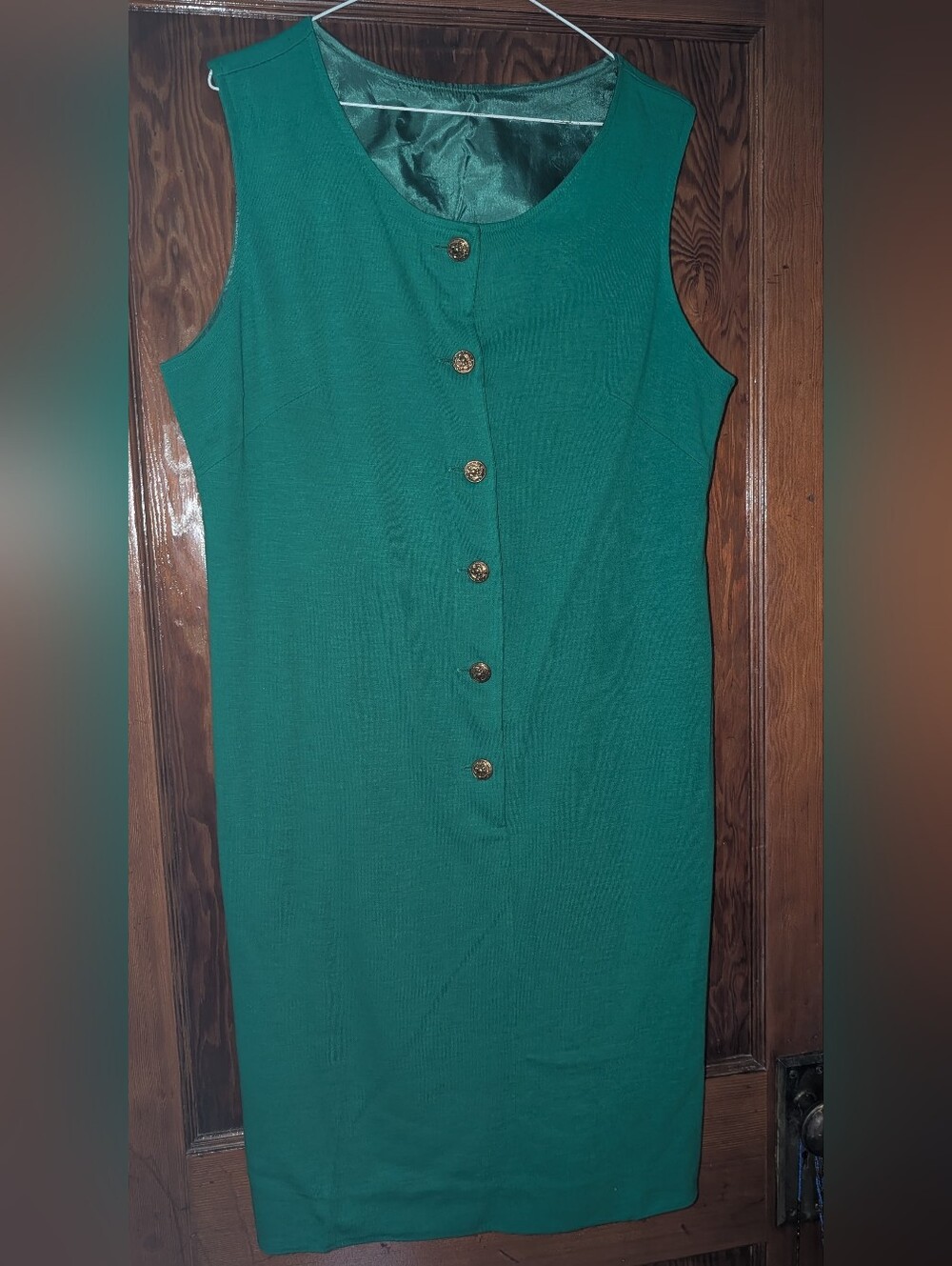 Retro/Vintage 70's Kelly Green Knit Jumper Size 14